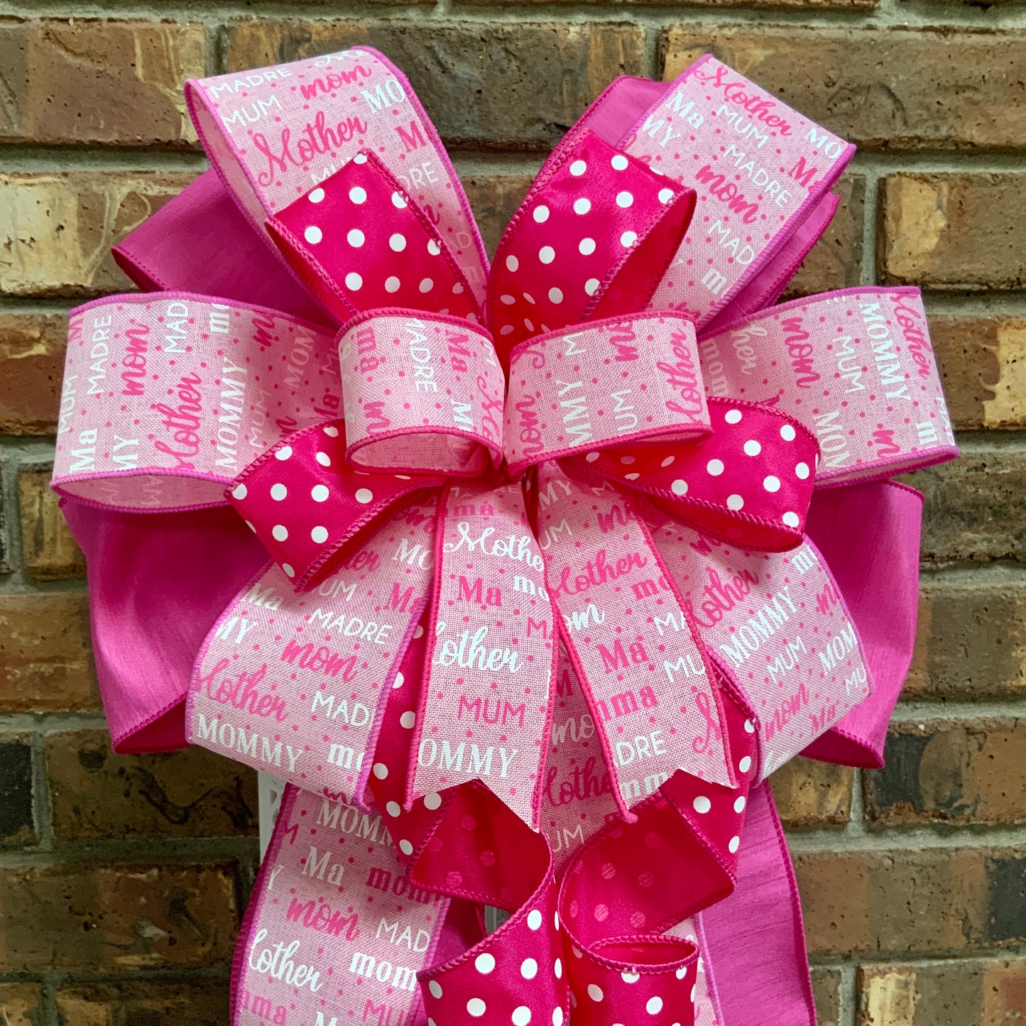 Mother's Day Bow, Mother's Day Decor, Mom Lantern Bow, Mom Mailbox Decor, Mother Birthday Decor, Bow For Wreaths, Sconce Bow