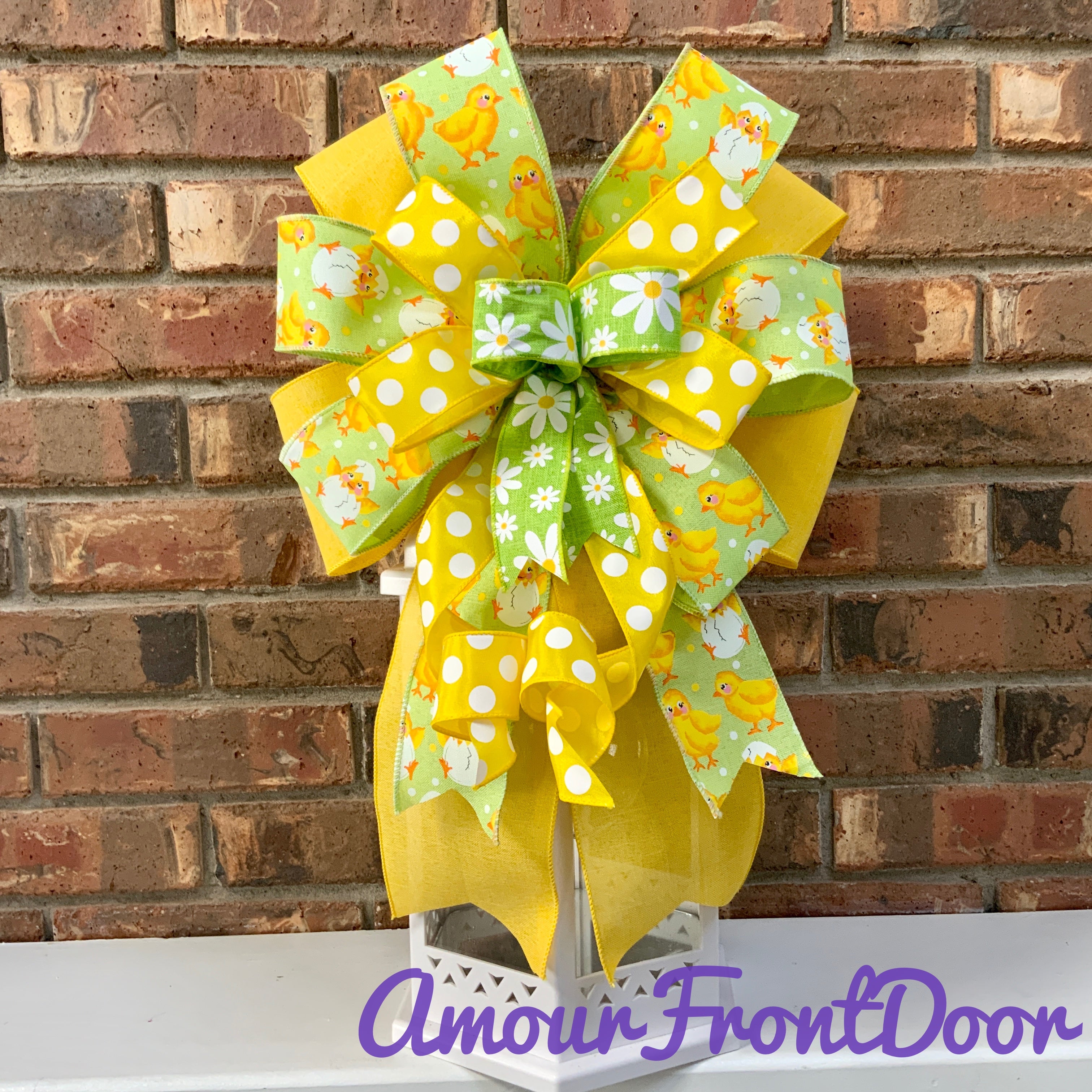 Easter Bow, Easter Rabbit Bow, Easter Bunny Bow, Easter Lantern Bow, E –  Amour Front Door