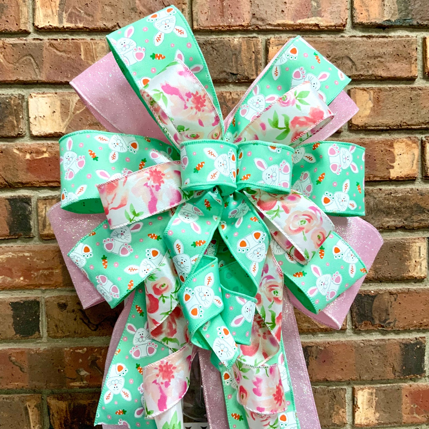 Easter Bow, Easter Rabbit Bow, Easter Bunny Bow, Easter Lantern Bow, Easter Mailbox Bow, Easter Bow For Wreath, 2025