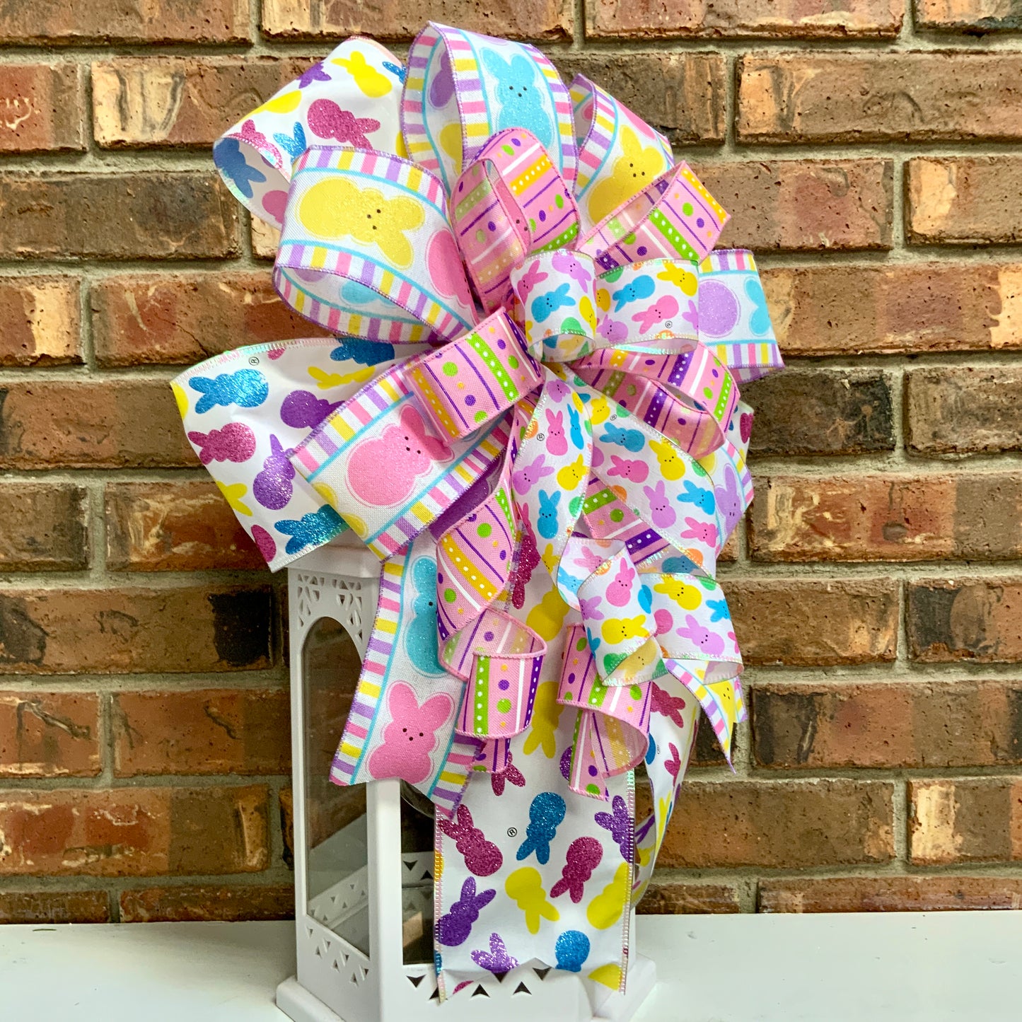 Easter Bow, Easter Rabbit Bow, Easter Bunny Bow, Easter Lantern Bow, Easter Mailbox Bow, Easter Bow For Wreath, 2024