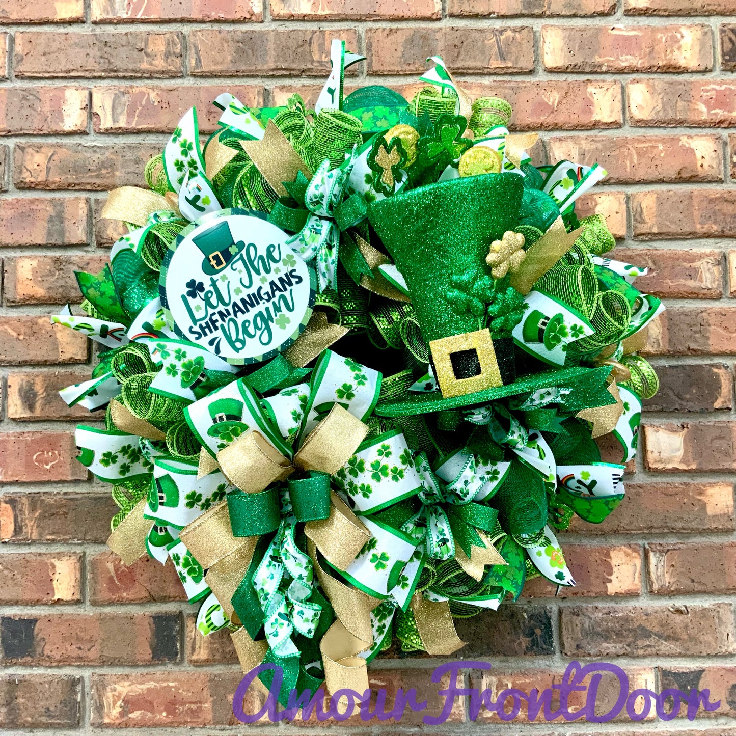 Irish Blessing Wreath, Irish Wreath, Shamrock Wreath, St Patrick Day Wreath, Irish Blessing Decor, St Patrick Day Decor, 2025-2