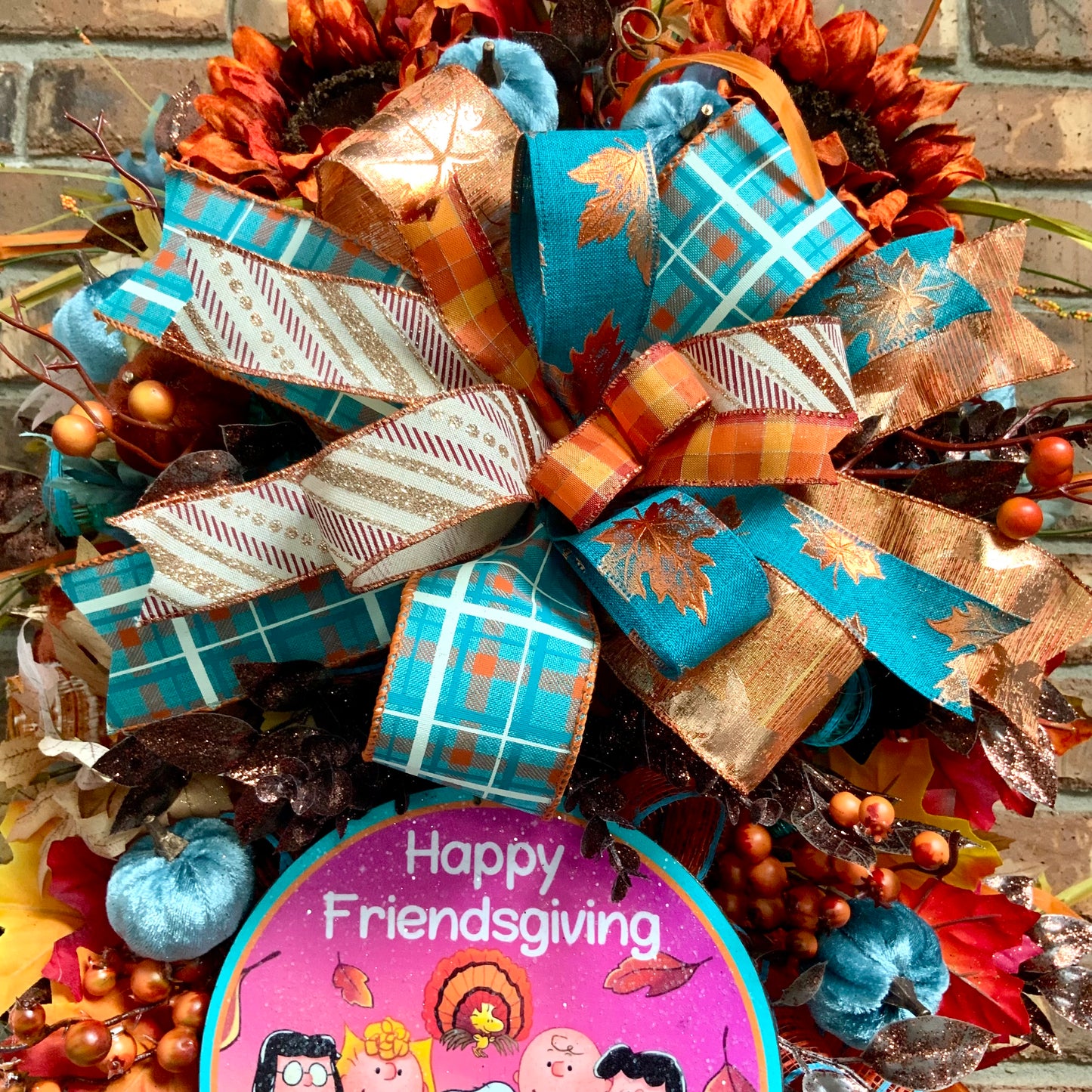 Fall Swag, Snoopy and Friends Decor, Thanksgiving Wreath, Fall Door Hanger, Snoopy Thanksgiving Wreath, Custom Order