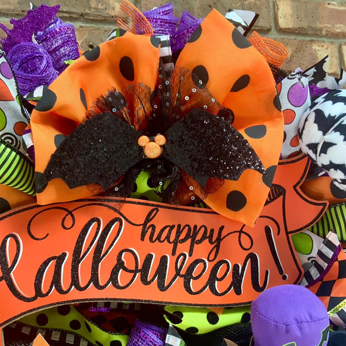 Mickey and Minnie Wreath, Mickey Mouse Wreath, Minnie Mouse Door Hanger, Mickey Mouse Halloween Wreath, Mickey and Minnie Halloween Decor