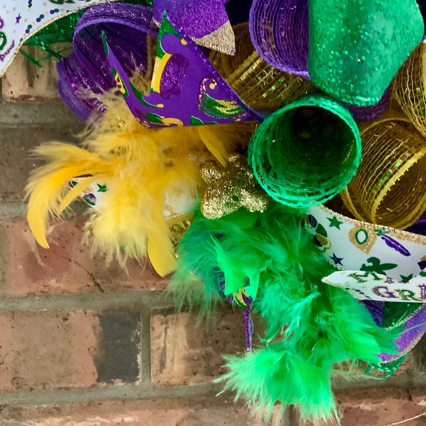 Mardi Gras Wreath, Mardi Gras Door Hanger, Mardi Gras Decor, New Orleans Decor, Mardi Gras Door Decoration