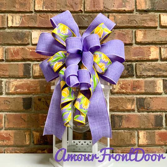 Purple Tulip Bow, Tulip Bow, Custom Order