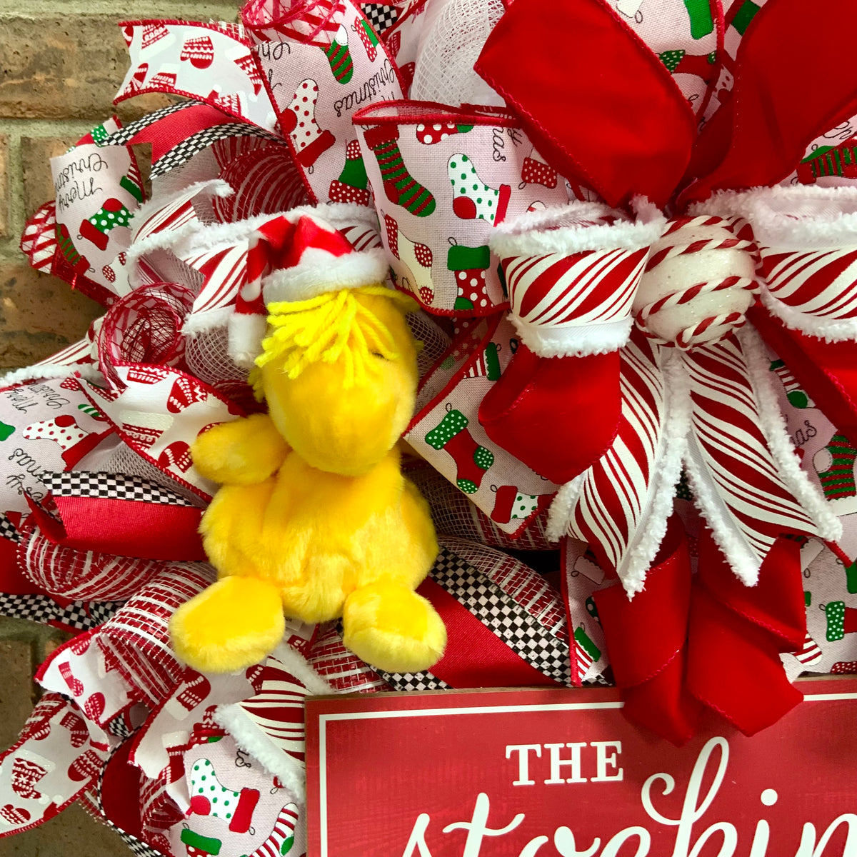 Snoopy Christmas Wreath - The Stockings Were Hung | Snoopy & Woodstock Holiday Door Hanger 2026