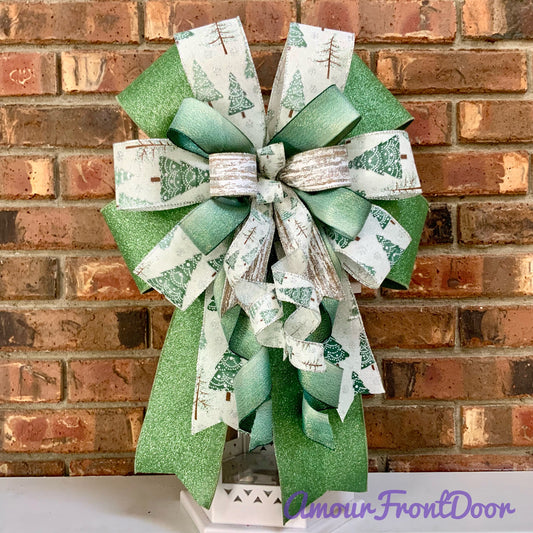 Christmas Bow for Lanterns, Christmas Tree Decor, Christmas Mailbox Decor, Christmas Sconce Bow, Christmas Bow For Wreaths, 2025