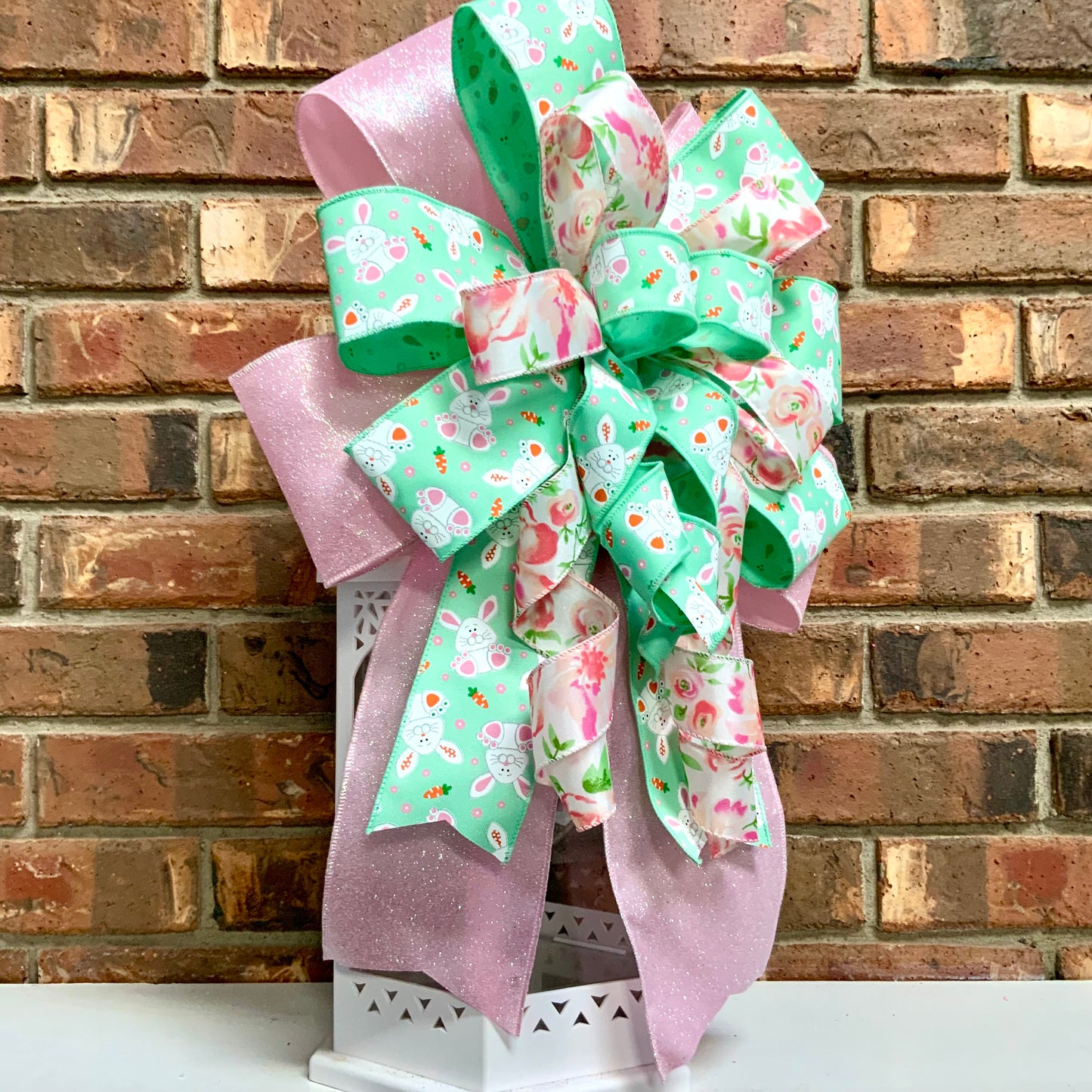 Easter Bow, Easter Rabbit Bow, Easter Bunny Bow, Easter Lantern Bow, Easter Mailbox Bow, Easter Bow For Wreath, 2025