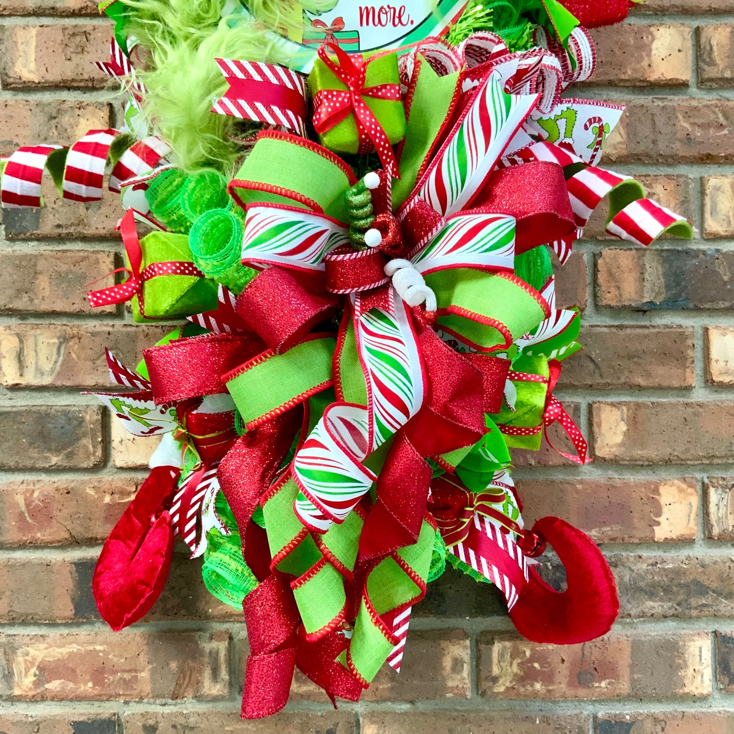 Grinch Christmas Swag - Extra Large Door Hanger | Maybe Christmas Means A Little Bit More