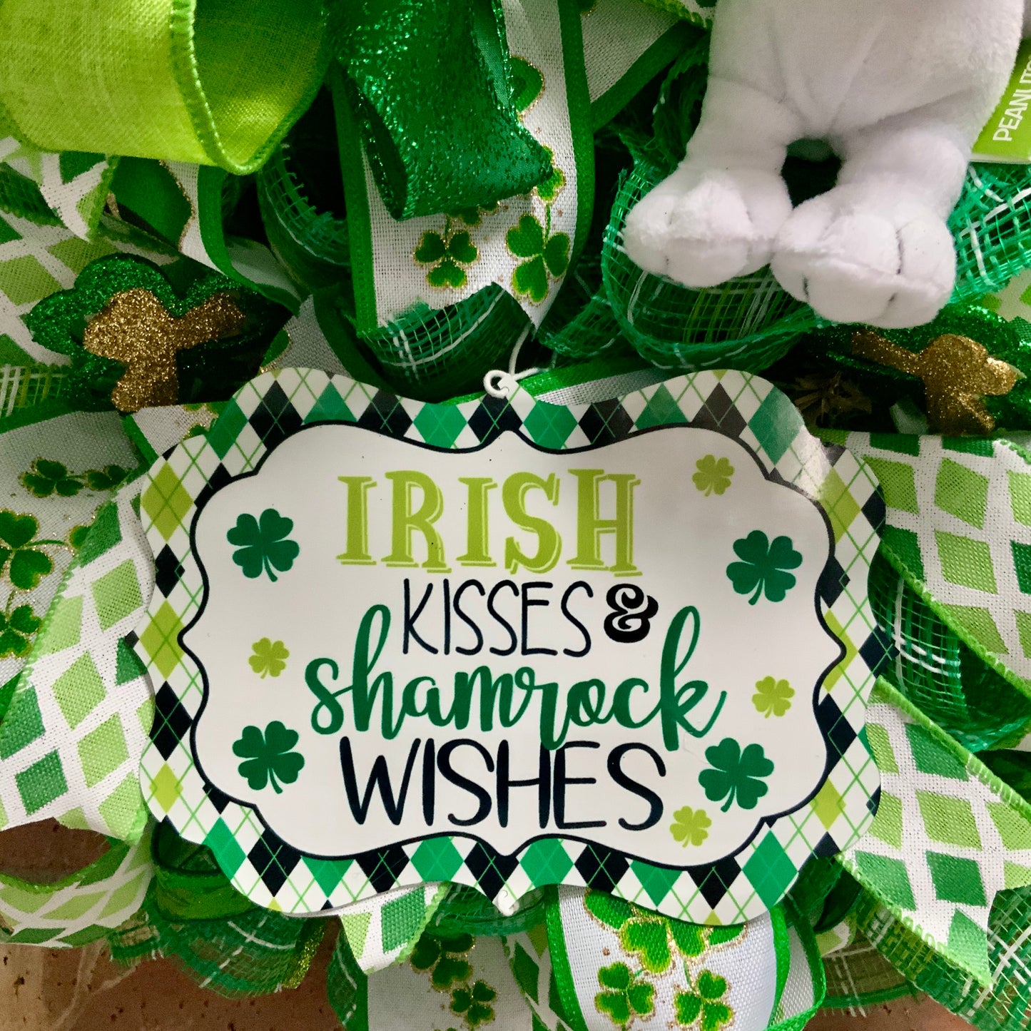 Snoopy Irish Wreath, Irish Wreath, Shamrock Wreath, Snoopy Wreath, St Patrick Day Wreath, Irish Blessing Decor, St Patrick Day Decor