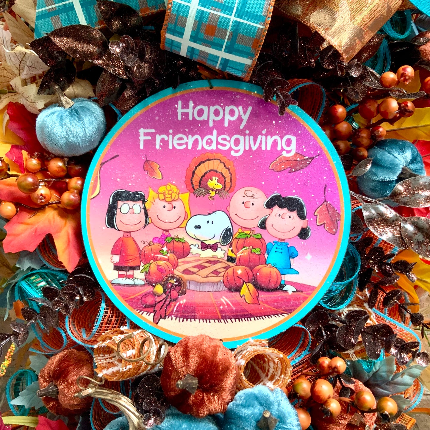 Fall Swag, Snoopy and Friends Decor, Thanksgiving Wreath, Fall Door Hanger, Snoopy Thanksgiving Wreath, Custom Order