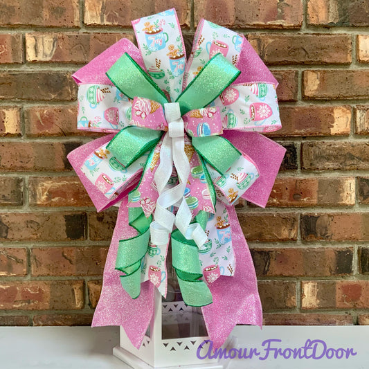 Christmas Bow for Lanterns, Gingerbread Bow, Christmas Mailbox Decor, Gingerbread Decor, Christmas Sconce Bow, Christmas Bow For Wreaths, 2025