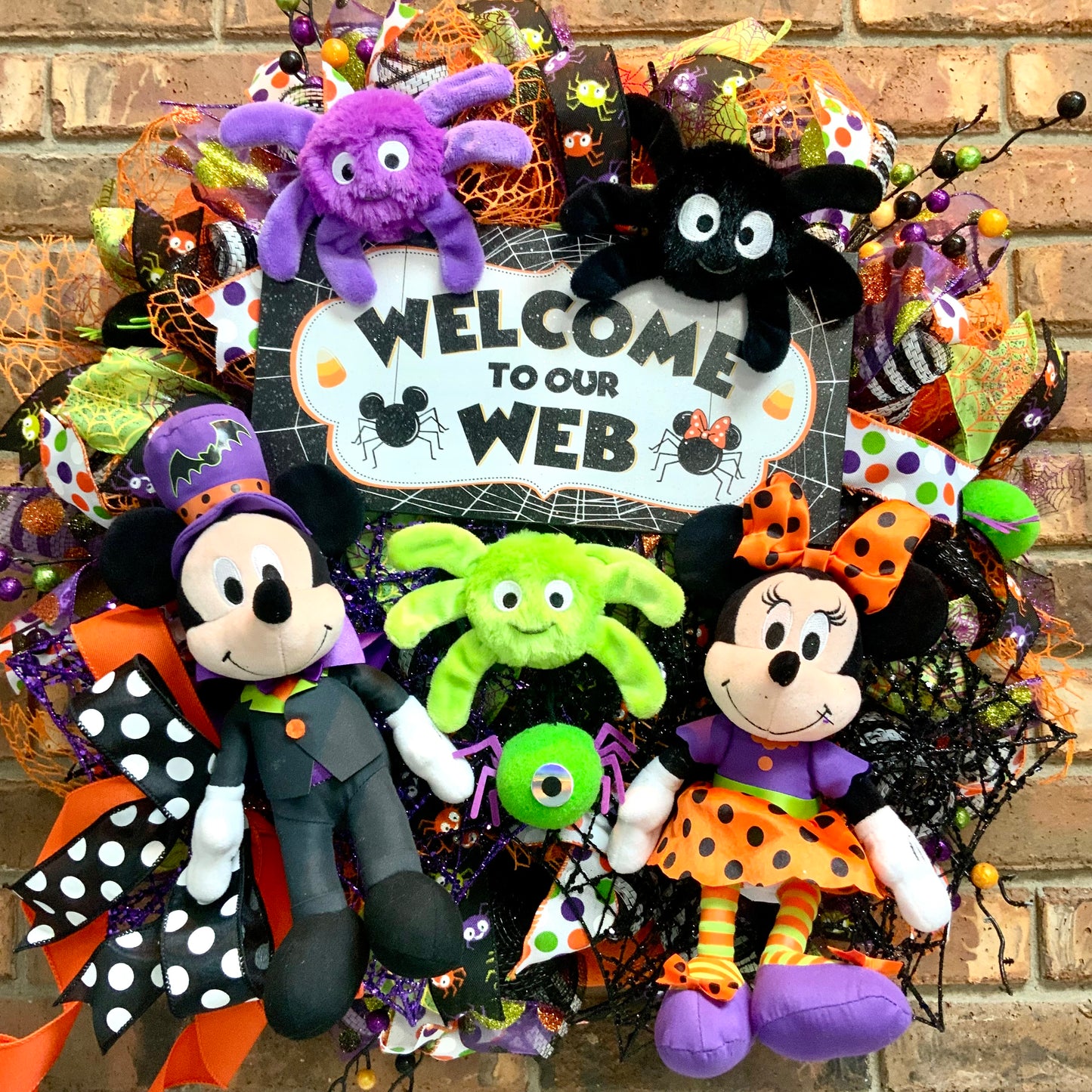 Mickey and Minnie Wreath, Mickey Mouse Wreath, Minnie Mouse Door Hanger, Mickey Mouse Halloween Wreath, Mickey and Minnie Halloween Decor, 2025