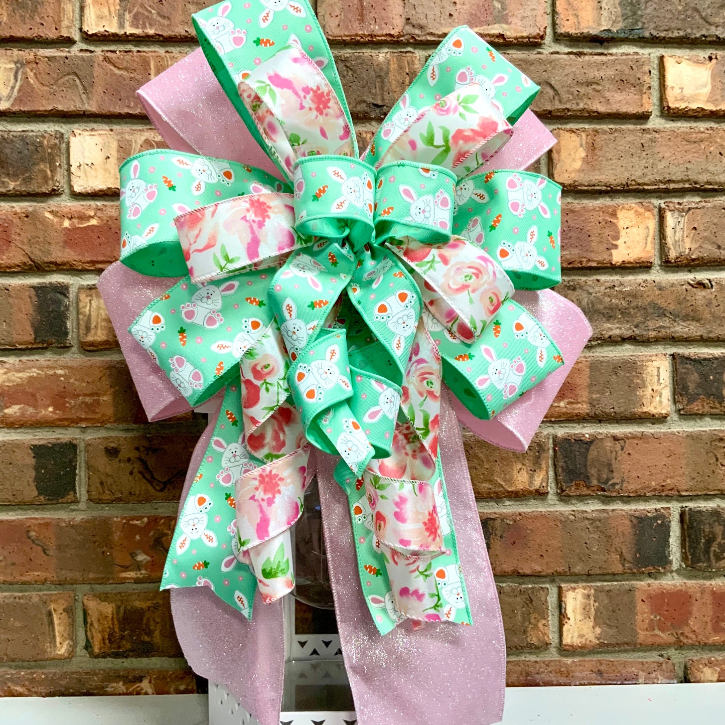 Easter Bow, Easter Rabbit Bow, Easter Bunny Bow, Easter Lantern Bow, Easter Mailbox Bow, Easter Bow For Wreath, 2025