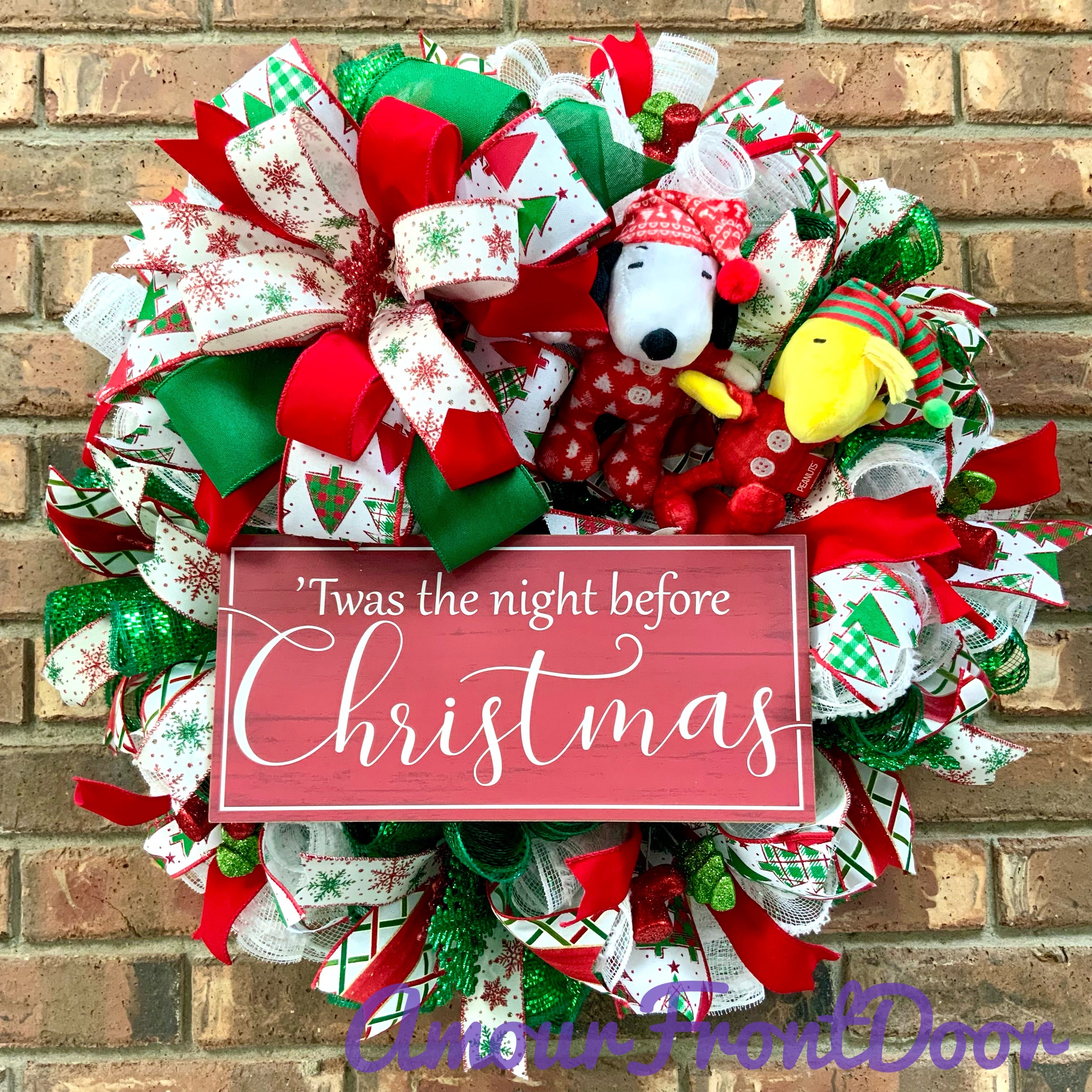 Whimsical Snoopy Inspired Christmas, Snoopy Wreath, Snowman, Christmas Wreath online