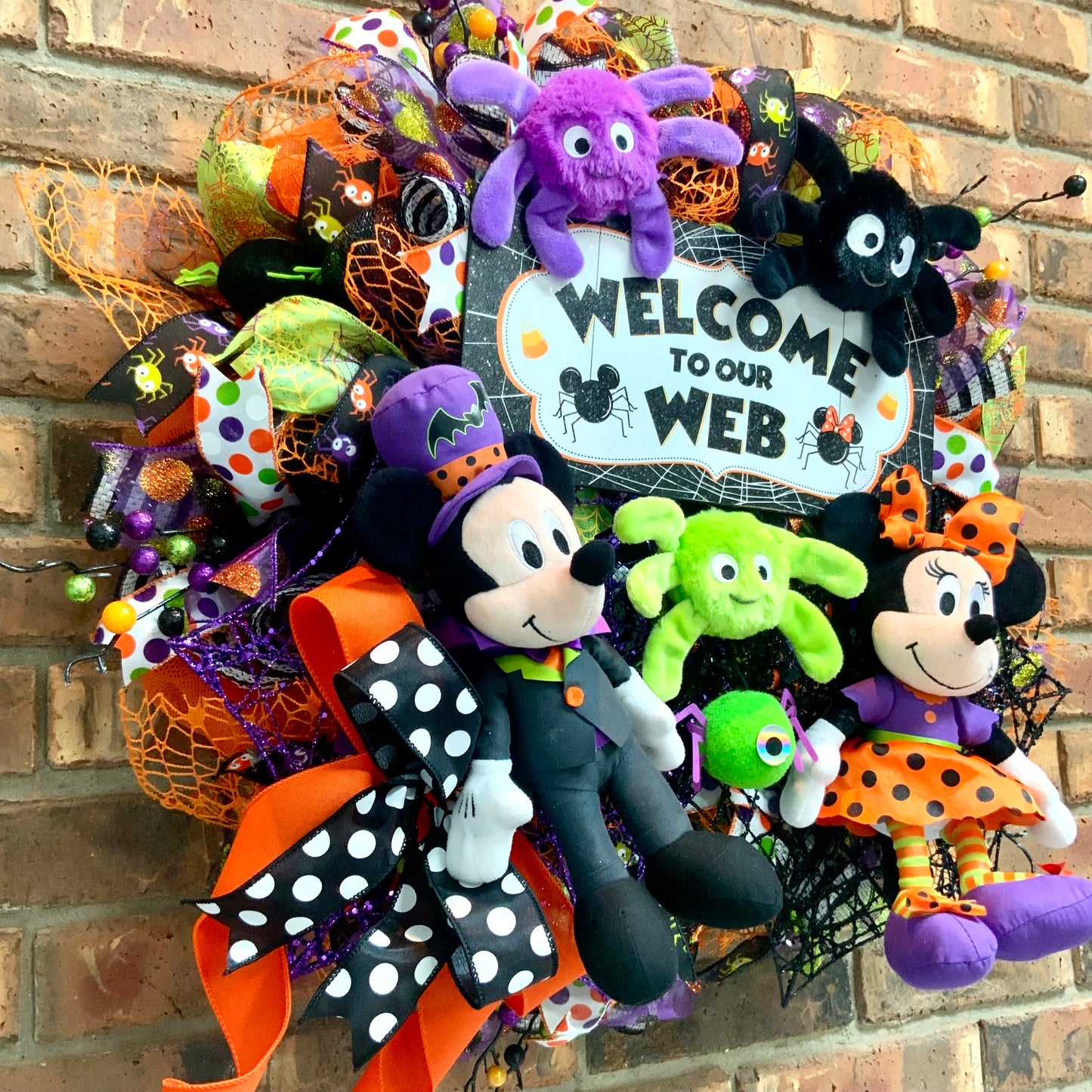 Mickey and Minnie Wreath, Mickey Mouse Wreath, Minnie Mouse Door Hanger, Mickey Mouse Halloween Wreath, Mickey and Minnie Halloween Decor, 2025
