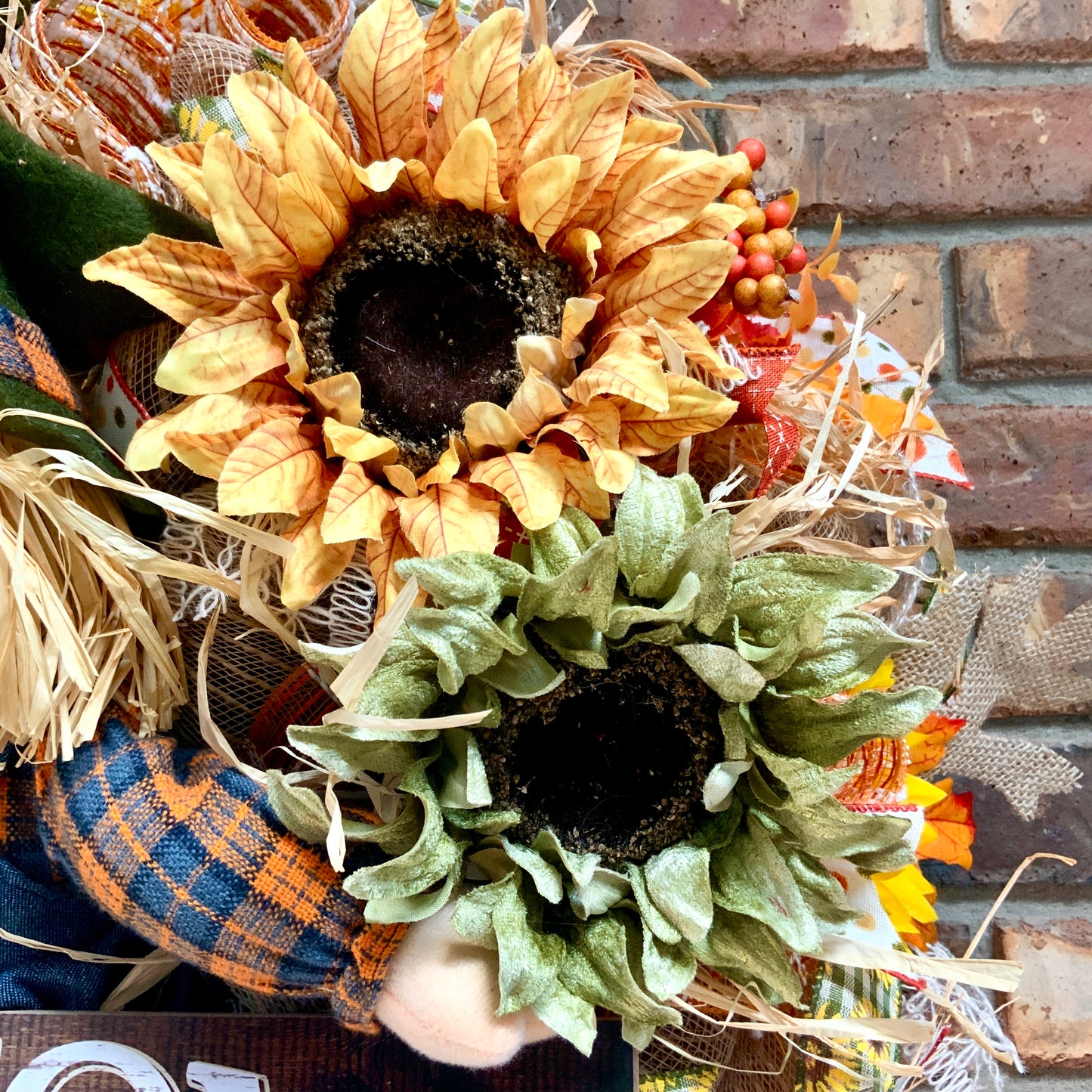 Fall Scarecrow Wreath, Fall Welcome Wreath, Fall Scarecrow Decor, Fall Wreath For Front Door, Fall Sunflower Door Hanger, Fall Farmhouse Wreath