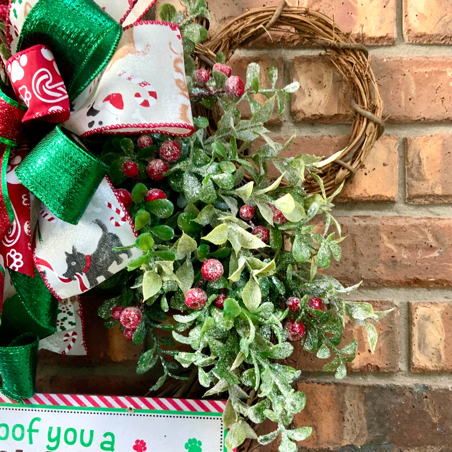 We Woof You A Merry Christmas Wreath, Christmas Dog Wreath, We Believe In Santa Paws Wreath, Christmas Dog Decor, Dog Wreath, Christmas Dog Door Hanger, 2024