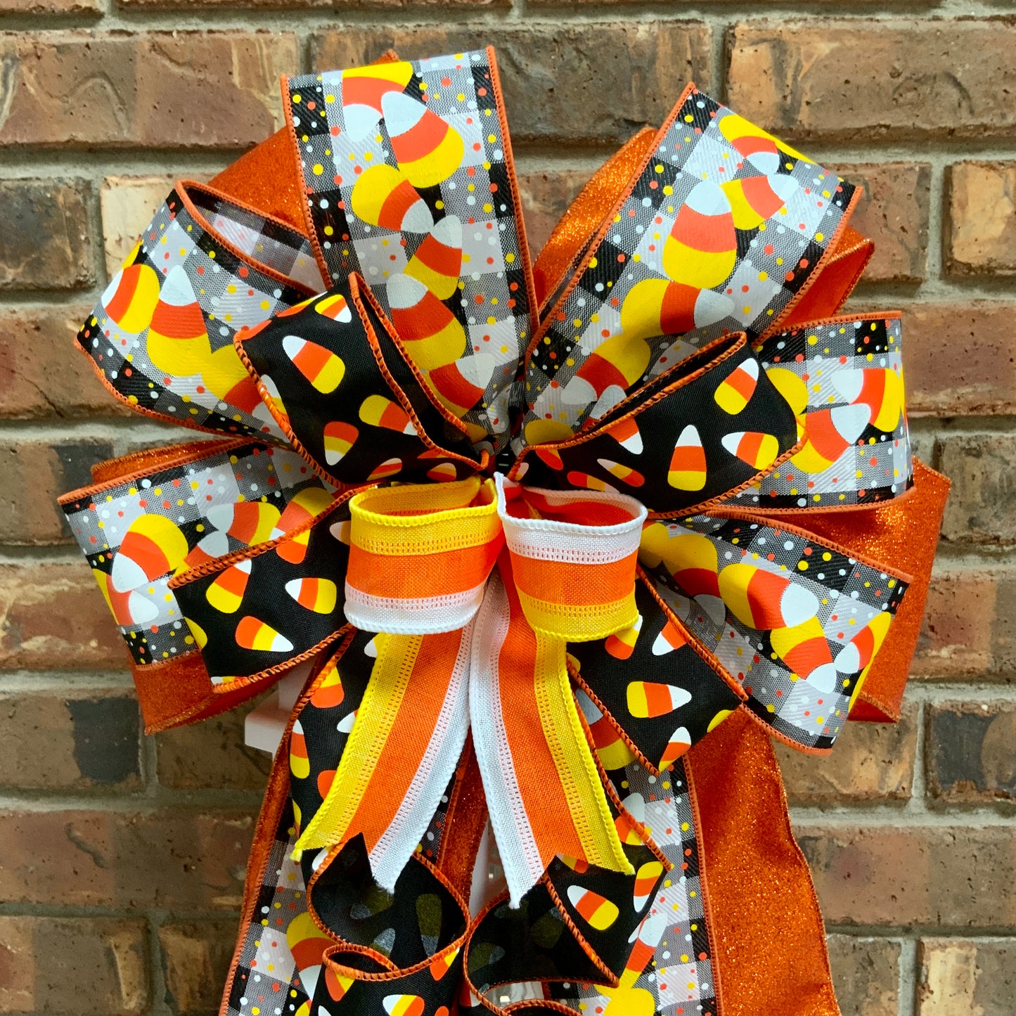 Halloween Bow For Lanterns, Halloween Mailbox Decor, Halloween Sconce Bow, Halloween Bow For Wreaths