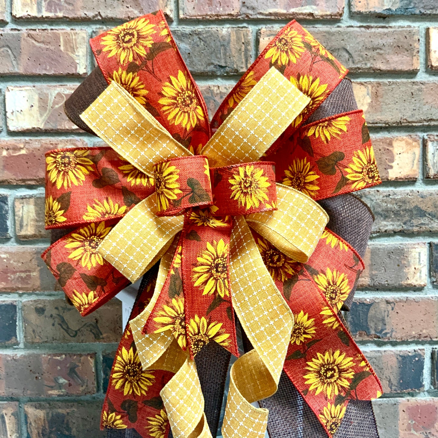 Fall Bow,  Pumpkin Bow, Fall Bow For Lantern, Fall Decor, Fall Bow For Wreaths, Sconce Bow