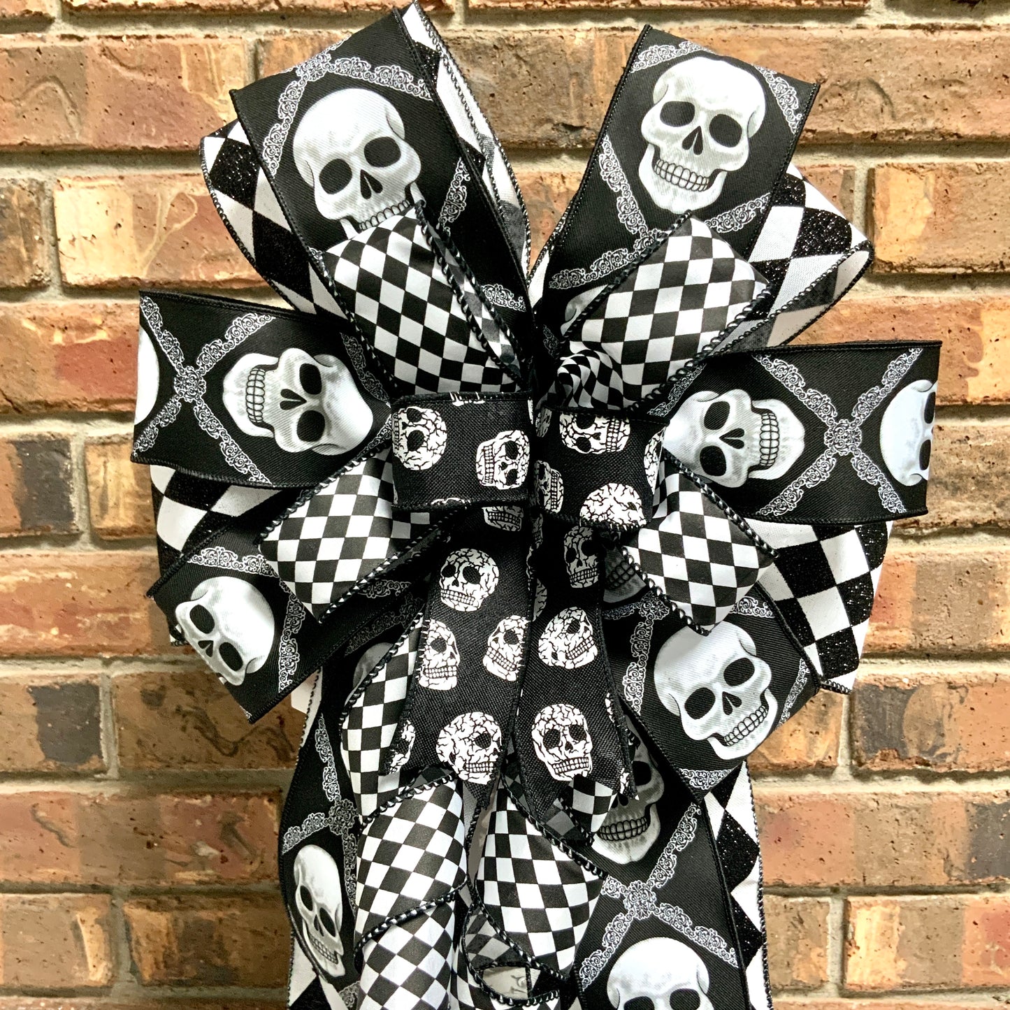 Halloween Bow For Lanterns, Halloween Mailbox Decor, Halloween Sconce Bow, Halloween Bow For Wreaths