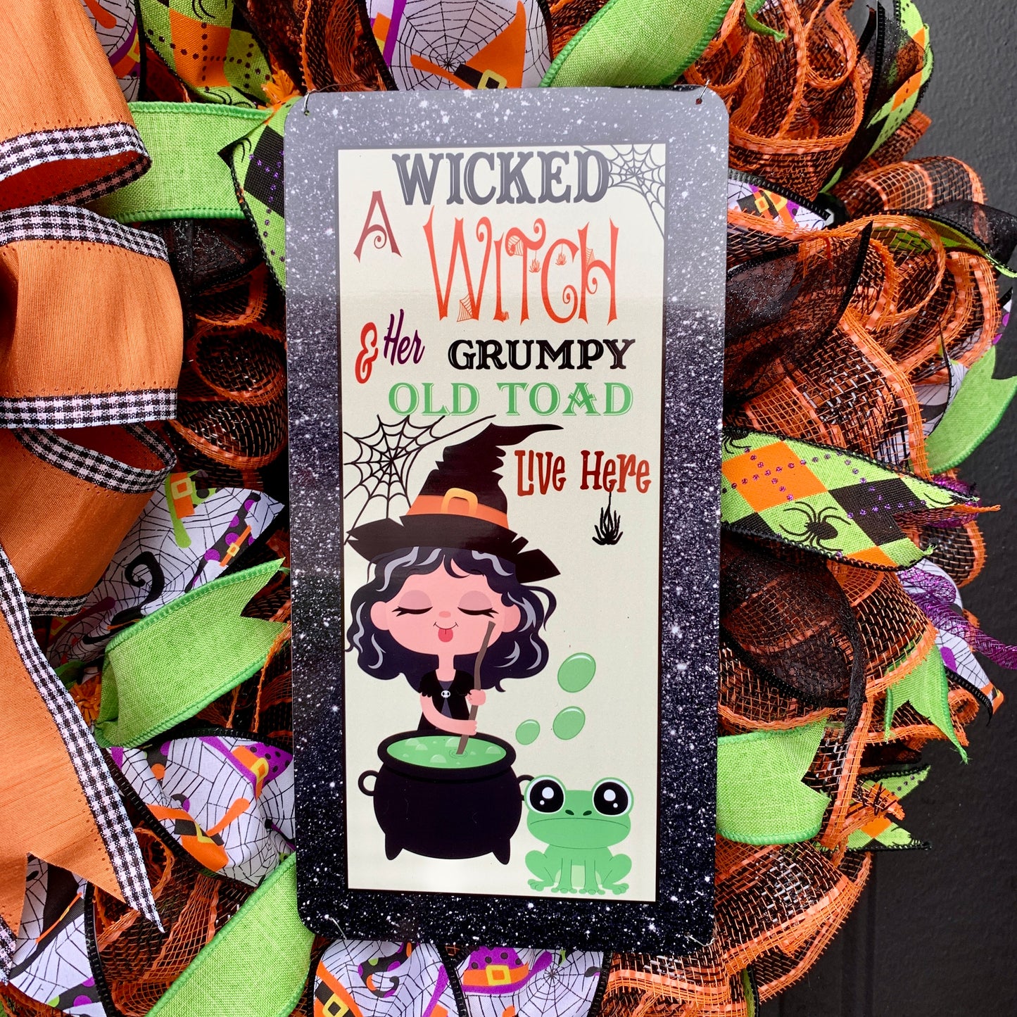 Wicked Witch Wreath, Halloween Witch Wreath, Halloween Witch Door Hanger, Witch Hat Wreath, Halloween Wreath, Halloween Welcome Wreath