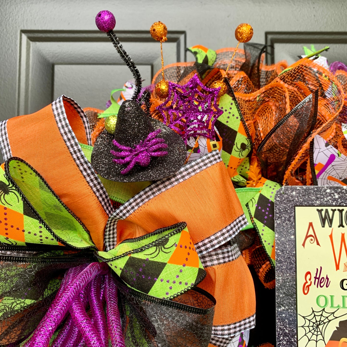 Wicked Witch Wreath, Halloween Witch Wreath, Halloween Witch Door Hanger, Witch Hat Wreath, Halloween Wreath, Halloween Welcome Wreath