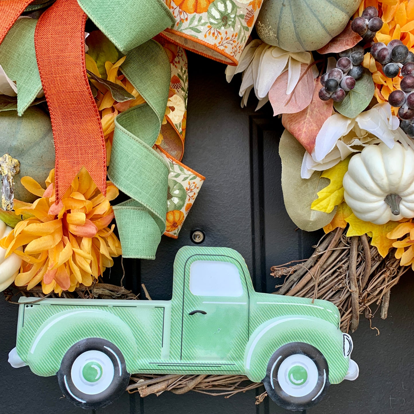 Fall Pumpkin Wreath, Fall Pumpkin Decor, Fall Truck Wreath, Fall Sunflower Wreath, Fall Pumpkin Grapevine Wreath, Fall Country Wreath