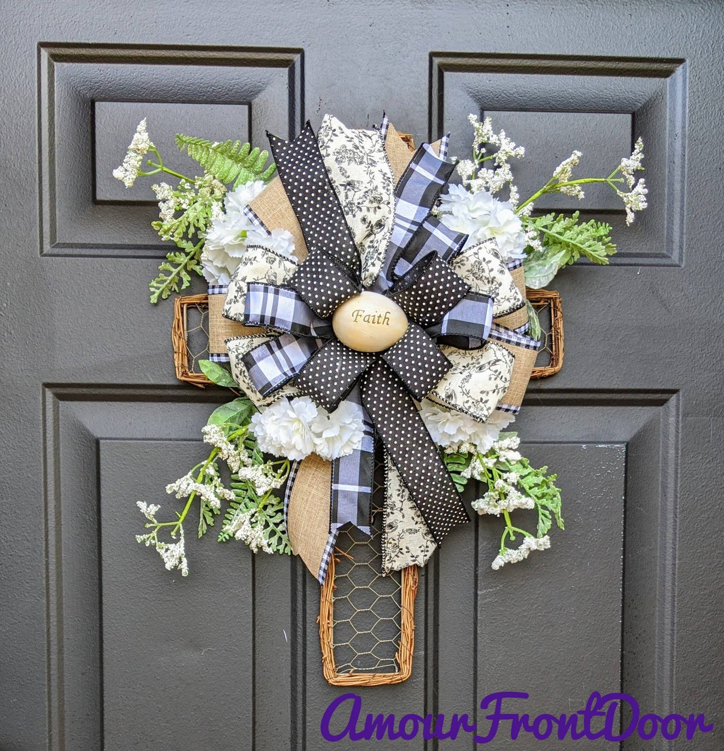 Christian Easter Wreath, Easter Cross Wreath, Cross Wreath, Easter Wreath, Easter Egg Wreath