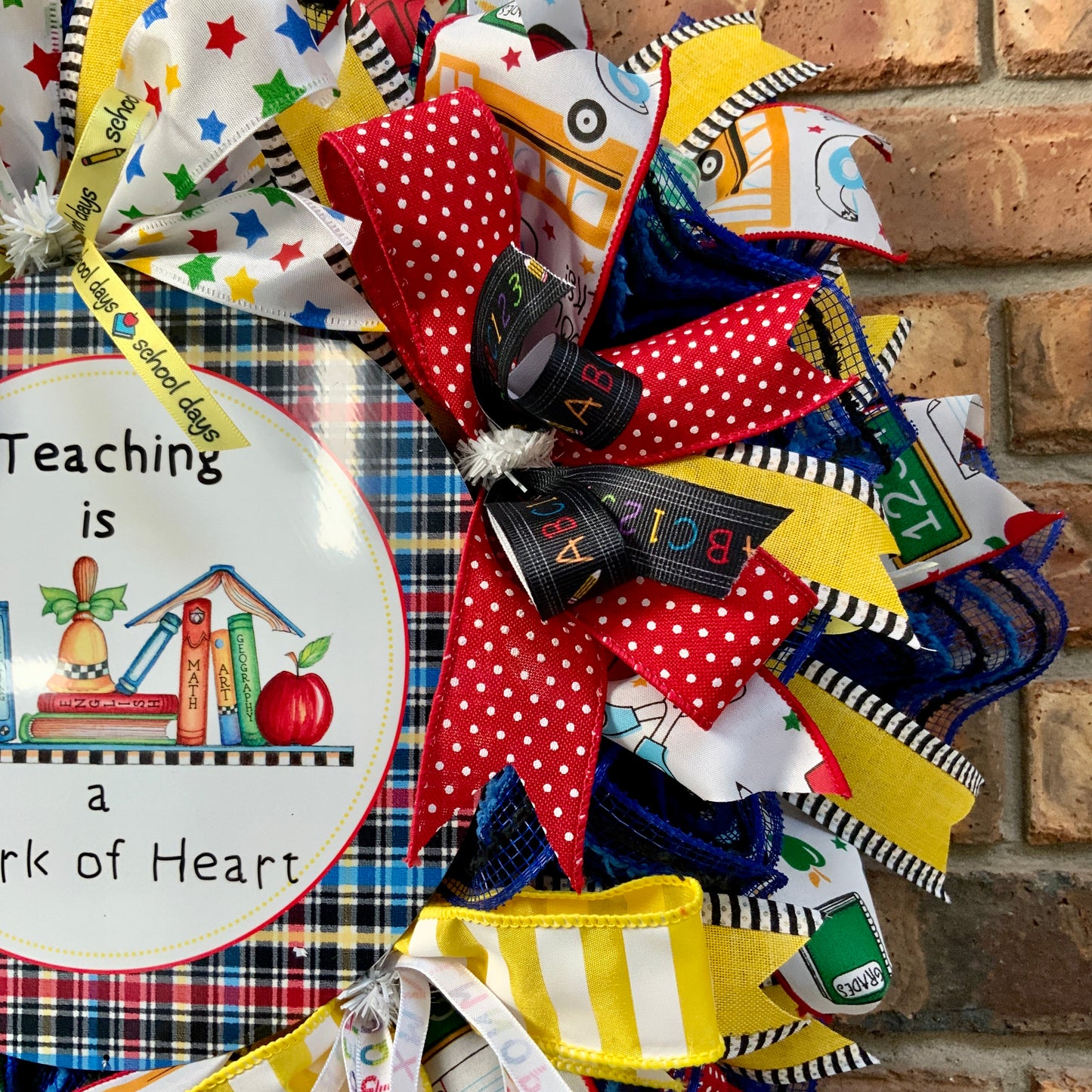 Teacher Wreath For Classroom Door, Classroom Door Hanger, Teacher Gift, Teacher Wreath, Classroom Wreath