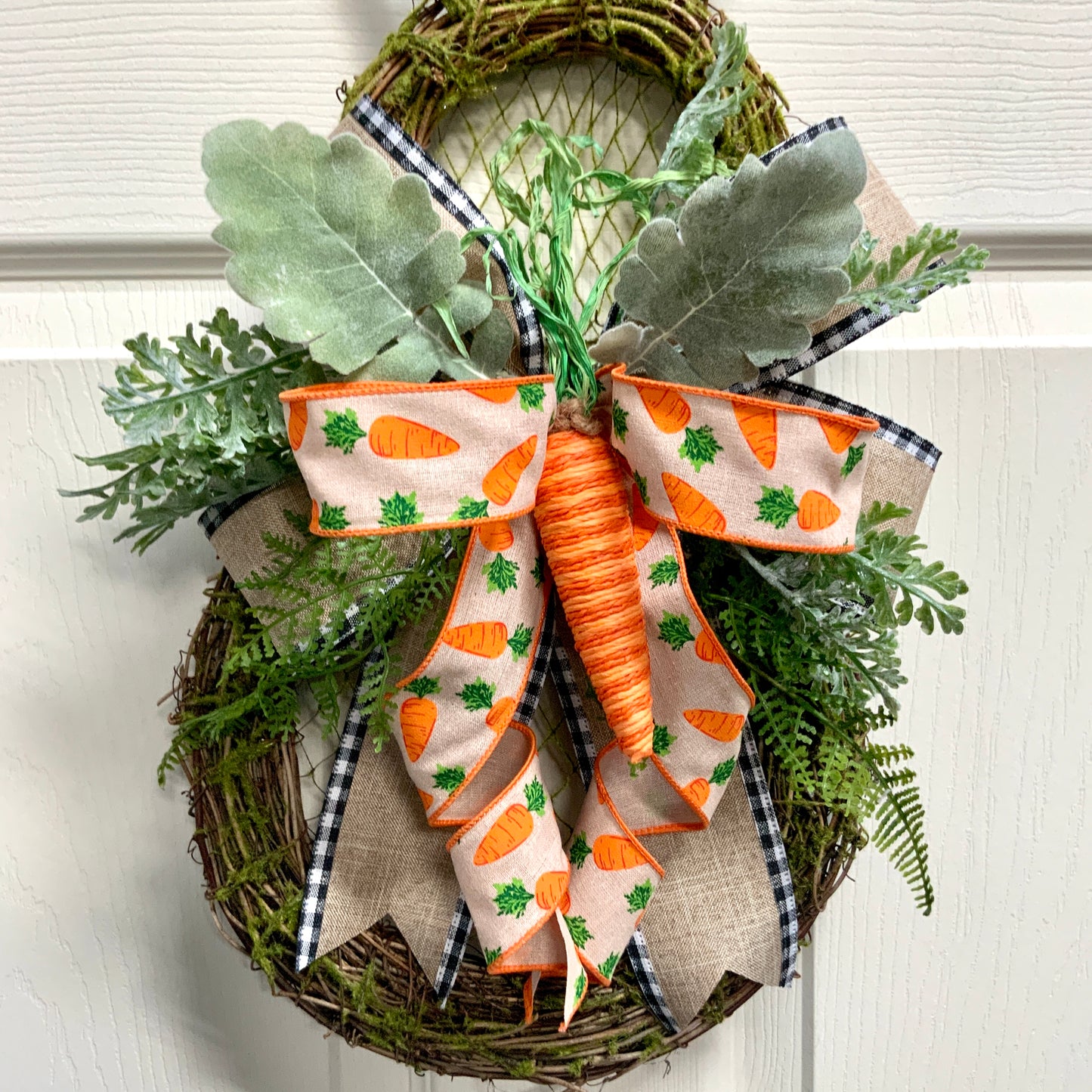 Easter Bunny Grapevine Wreath, Easter Rabbit Wreath, Easter Grapevine Wreath, Easter Carrot Wreath, Easter Door Hanger For Front Door