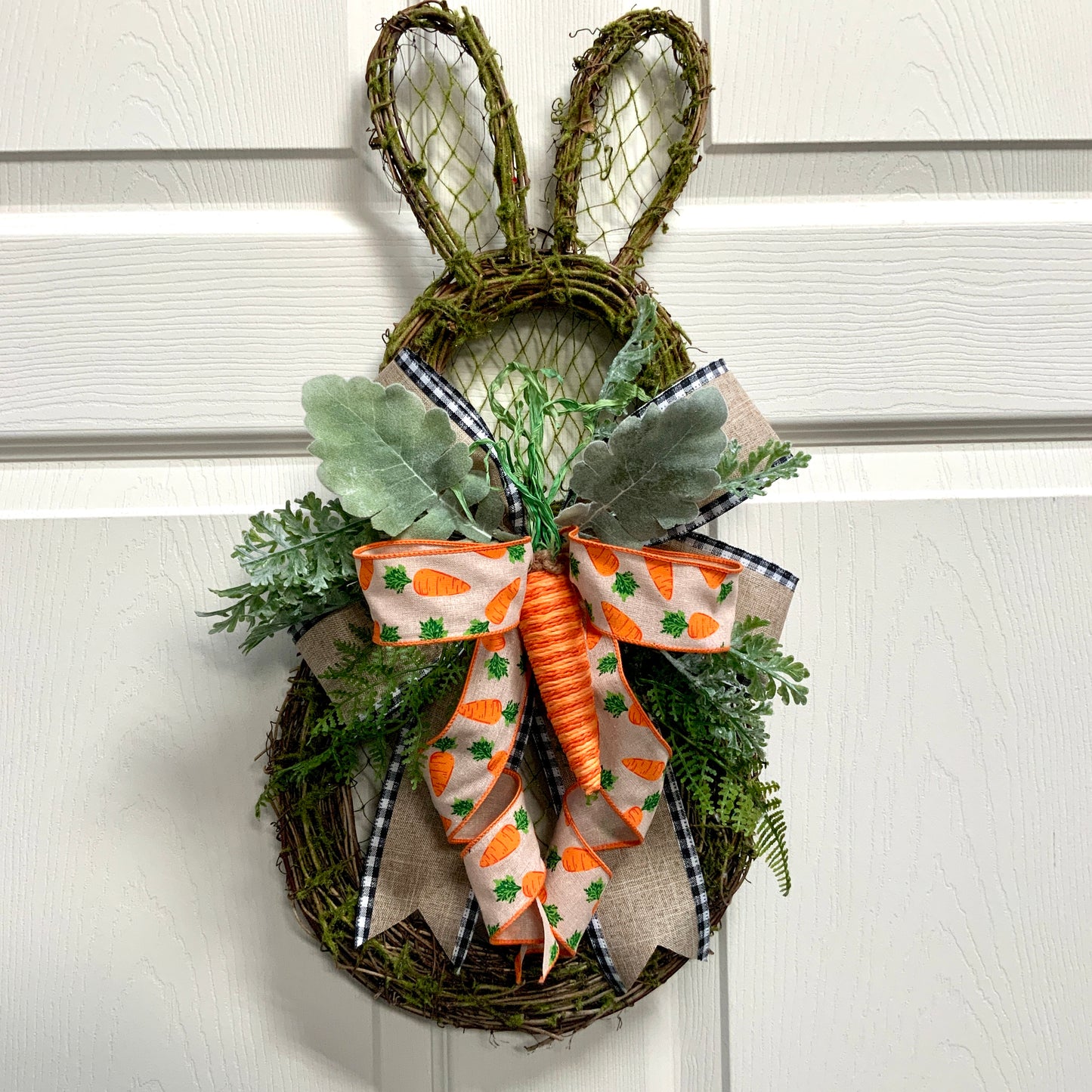 Easter Bunny Grapevine Wreath, Easter Rabbit Wreath, Easter Grapevine Wreath, Easter Carrot Wreath, Easter Door Hanger For Front Door