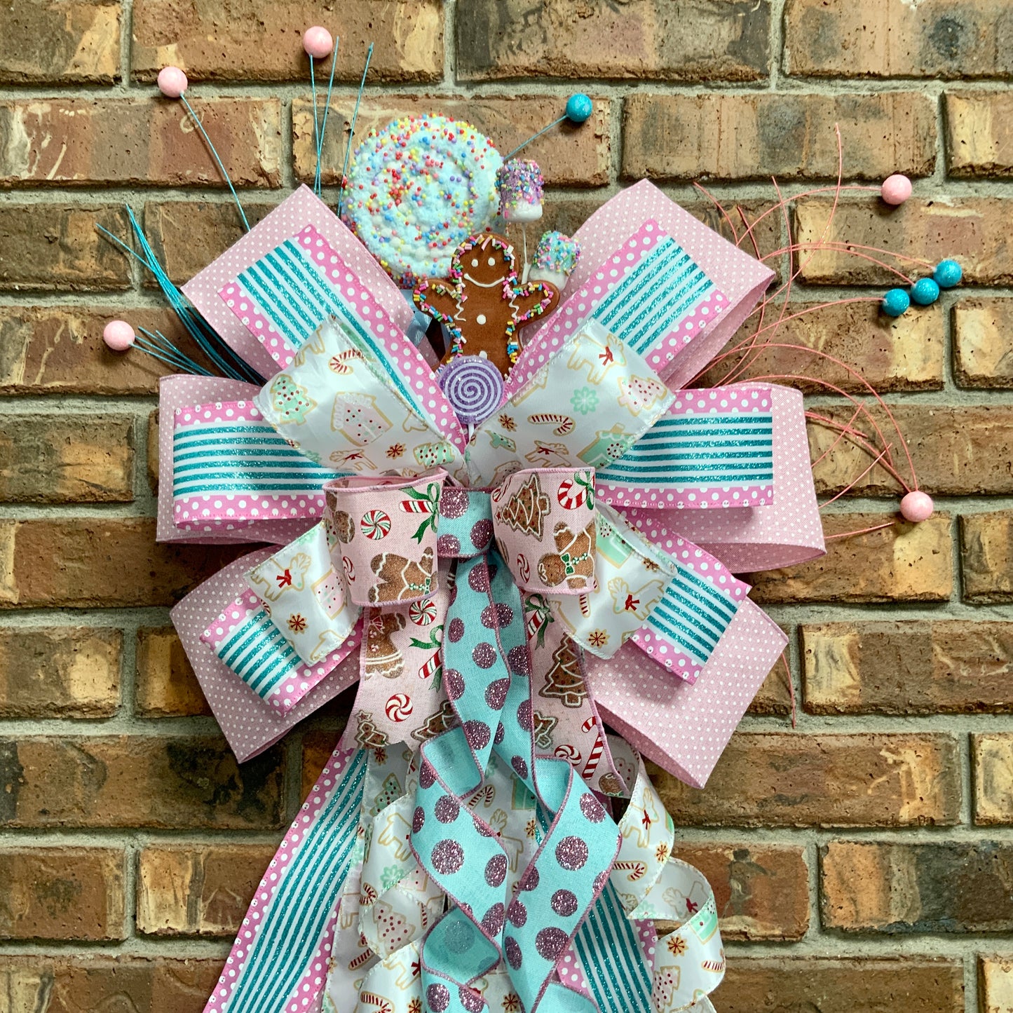 Large Bow Door Hanger, Holiday Bow, Christmas Bow, Candy Bow, Custom Order