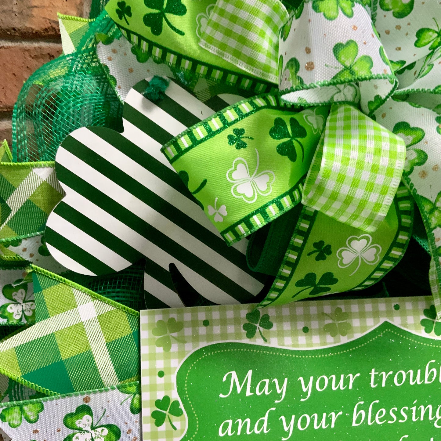 Irish Blessing Wreath, Irish Wreath, Shamrock Wreath, St Patrick Day Wreath, Irish Blessing Decor, St Patrick Day Decor