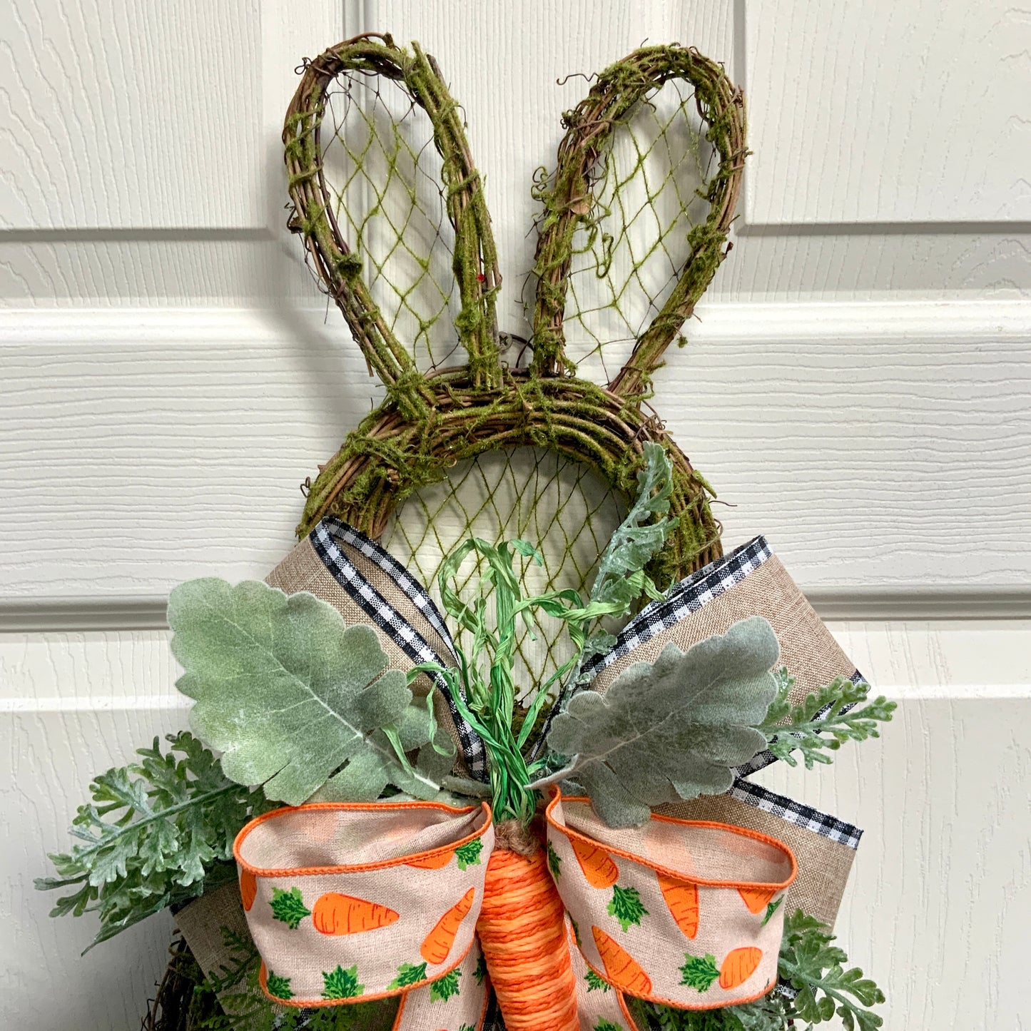 Easter Bunny Grapevine Wreath, Easter Rabbit Wreath, Easter Grapevine Wreath, Easter Carrot Wreath, Easter Door Hanger For Front Door