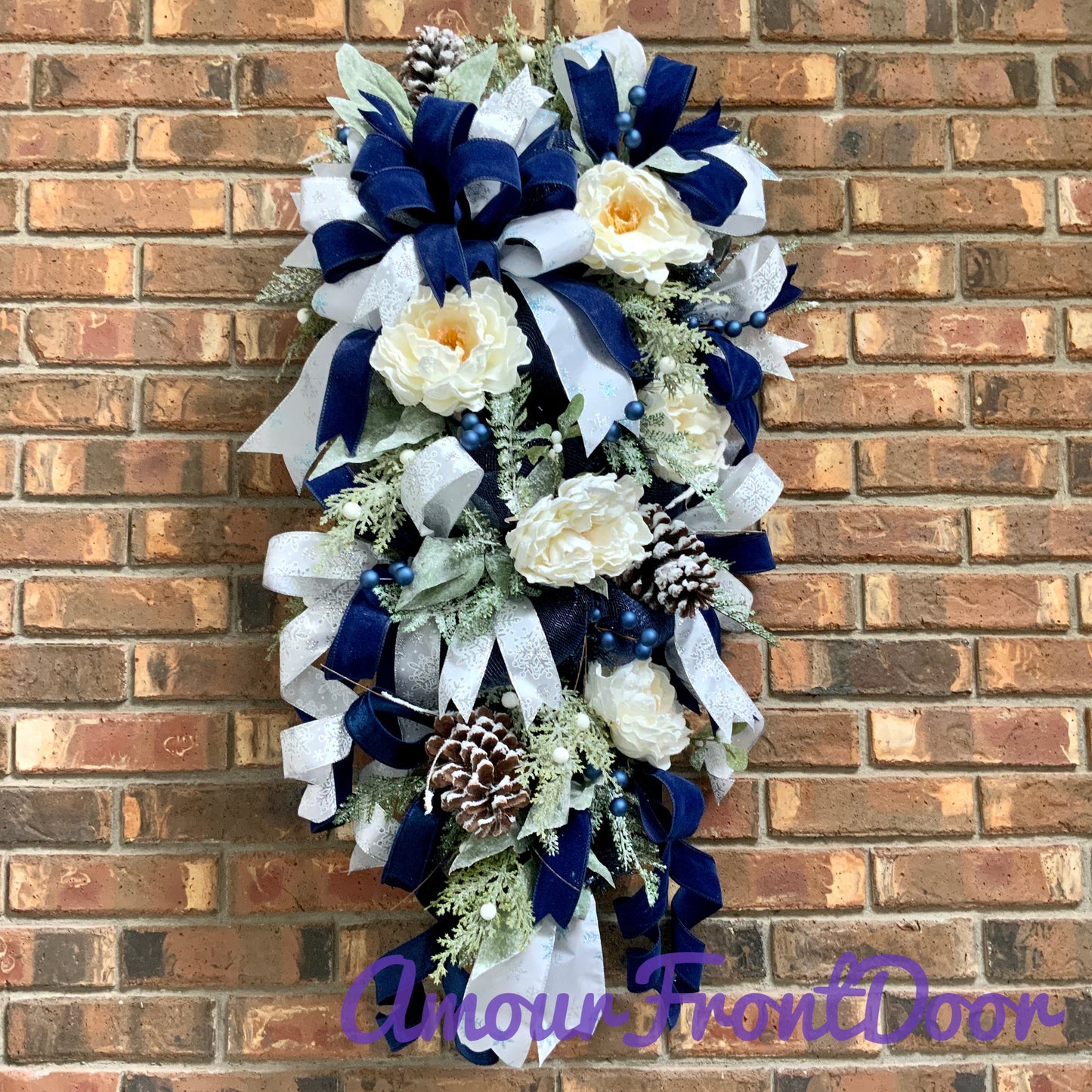 Blue Winter Wreath