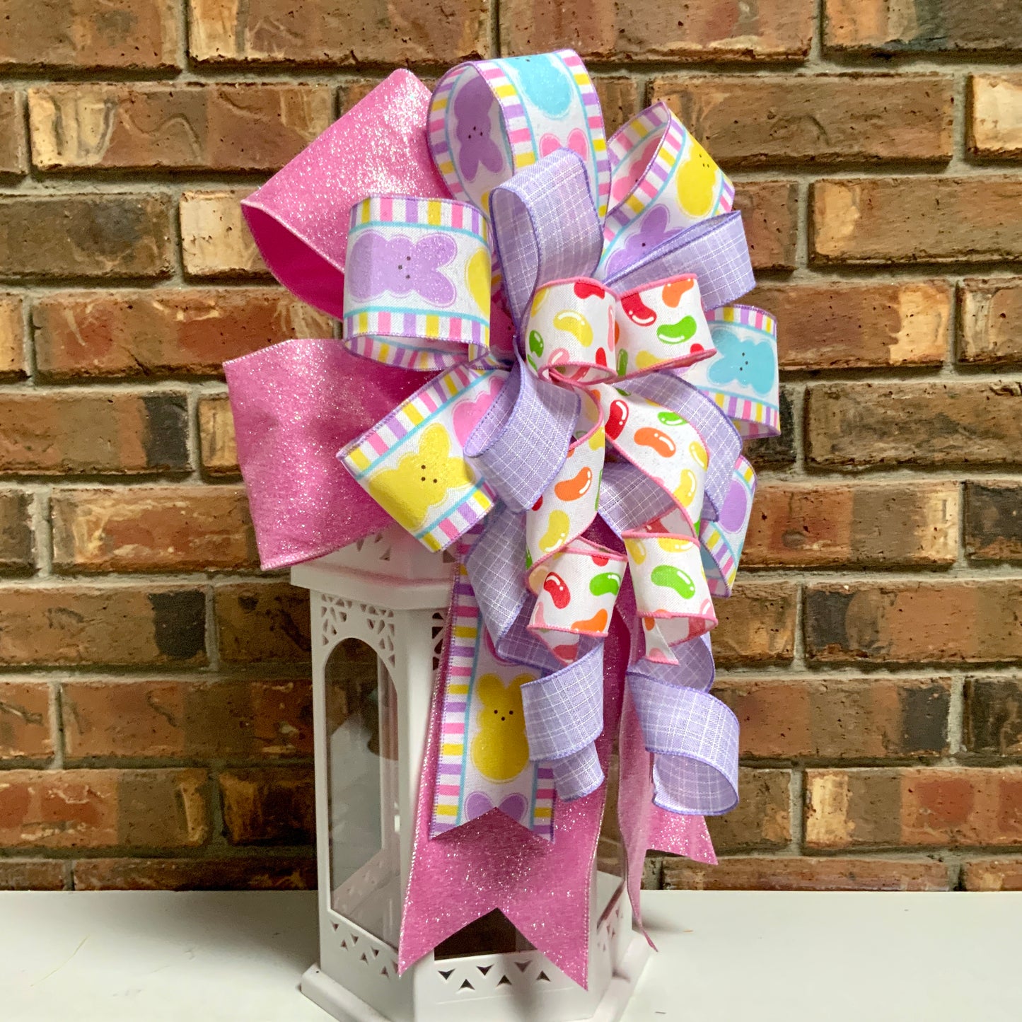 Easter Bow, Easter Peeps Bow, Easter Bunny Bow, Easter Lantern Bow, Easter Mailbox Bow, Easter Bow For Wreath