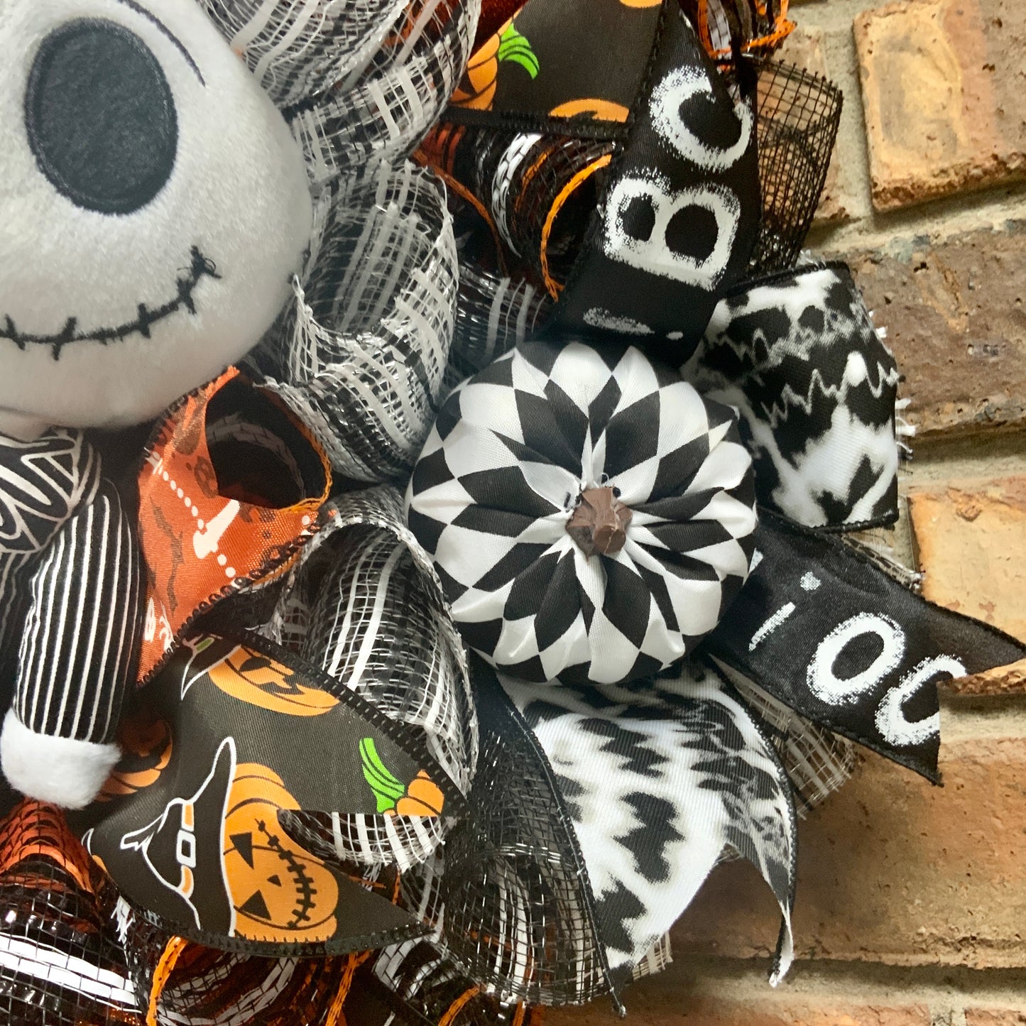 Jack Skellington Wreath, Jack Skellington Door Hanger, Halloween Wreath For Front Door, Halloween Pumpkin Wreath, Jack Skellington Decor